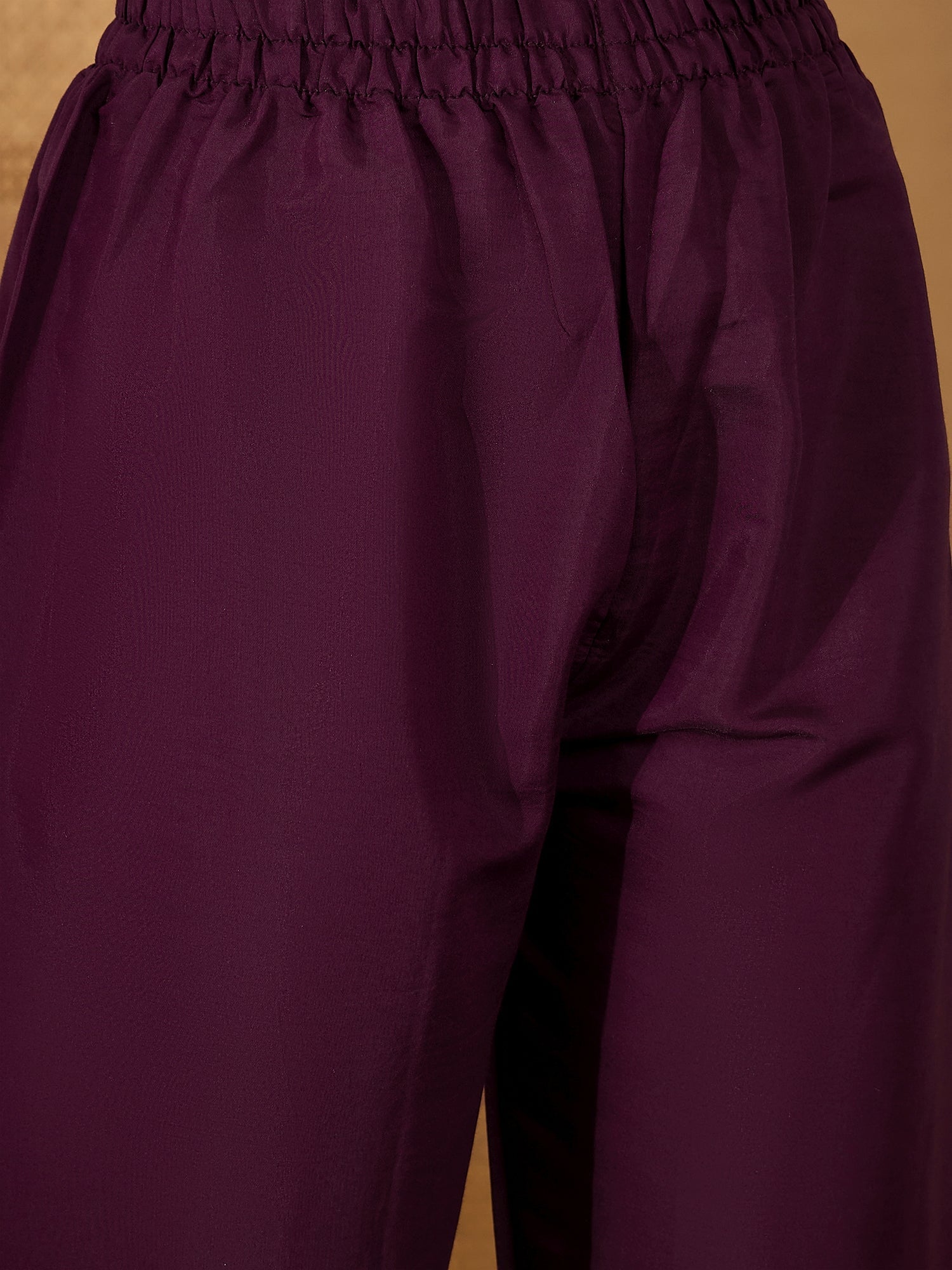 Joban Fashion Purple Silk Embroidery Readymade Kurta Set