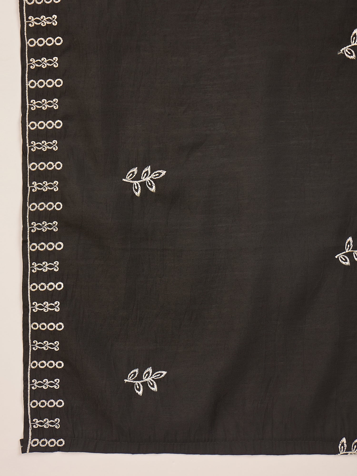 Joban Fashion Black Silk Embroidery Readymade Kurta Set