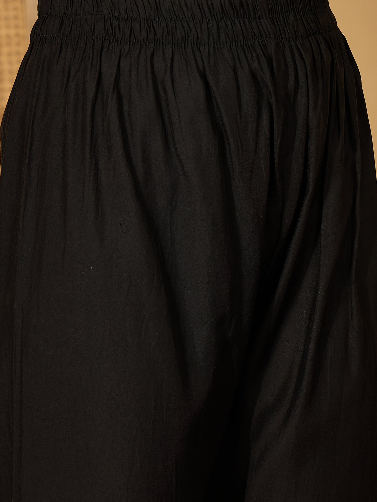 Joban Fashion Black Silk Embroidery Readymade Kurta Set