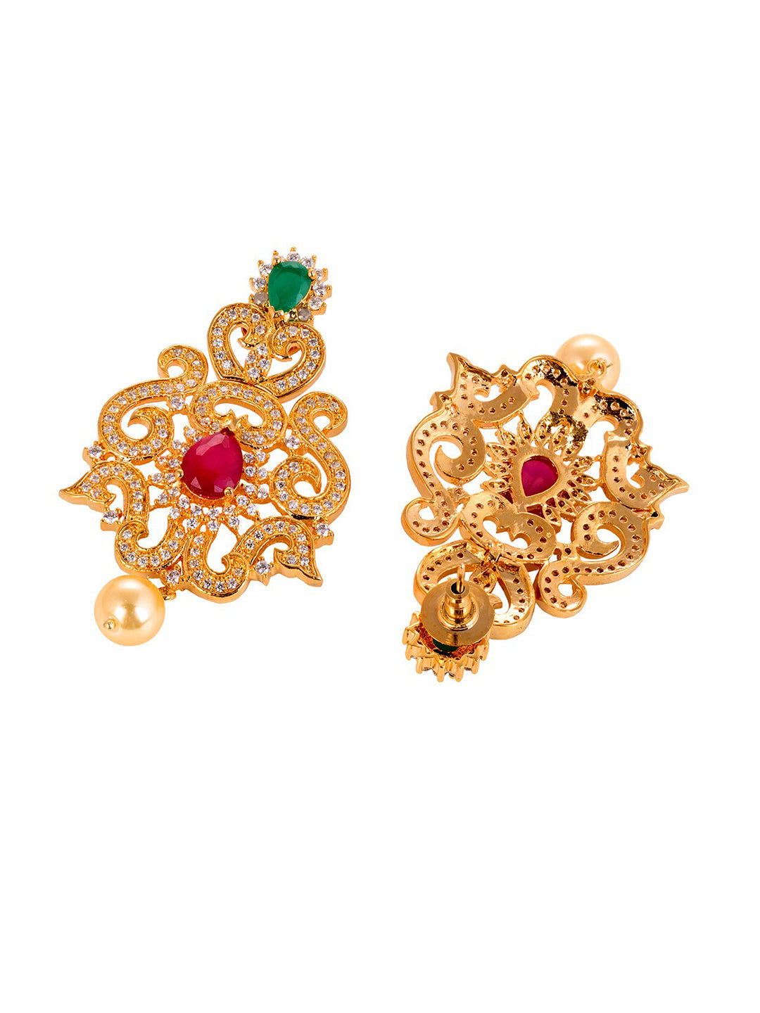 Saraf RS Jewellery Gold-Plated Multi-Colored Jewellery Set - Grab2buy