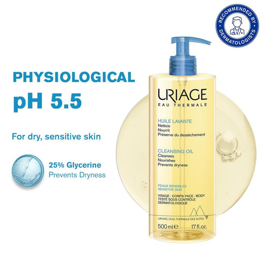 Uriage Cleansing Oil with 25% Glycerin Dermat Recommended Gently Cleanses & Moisturizes Face & Body  Grab2Buy Uriage Grab2Buy