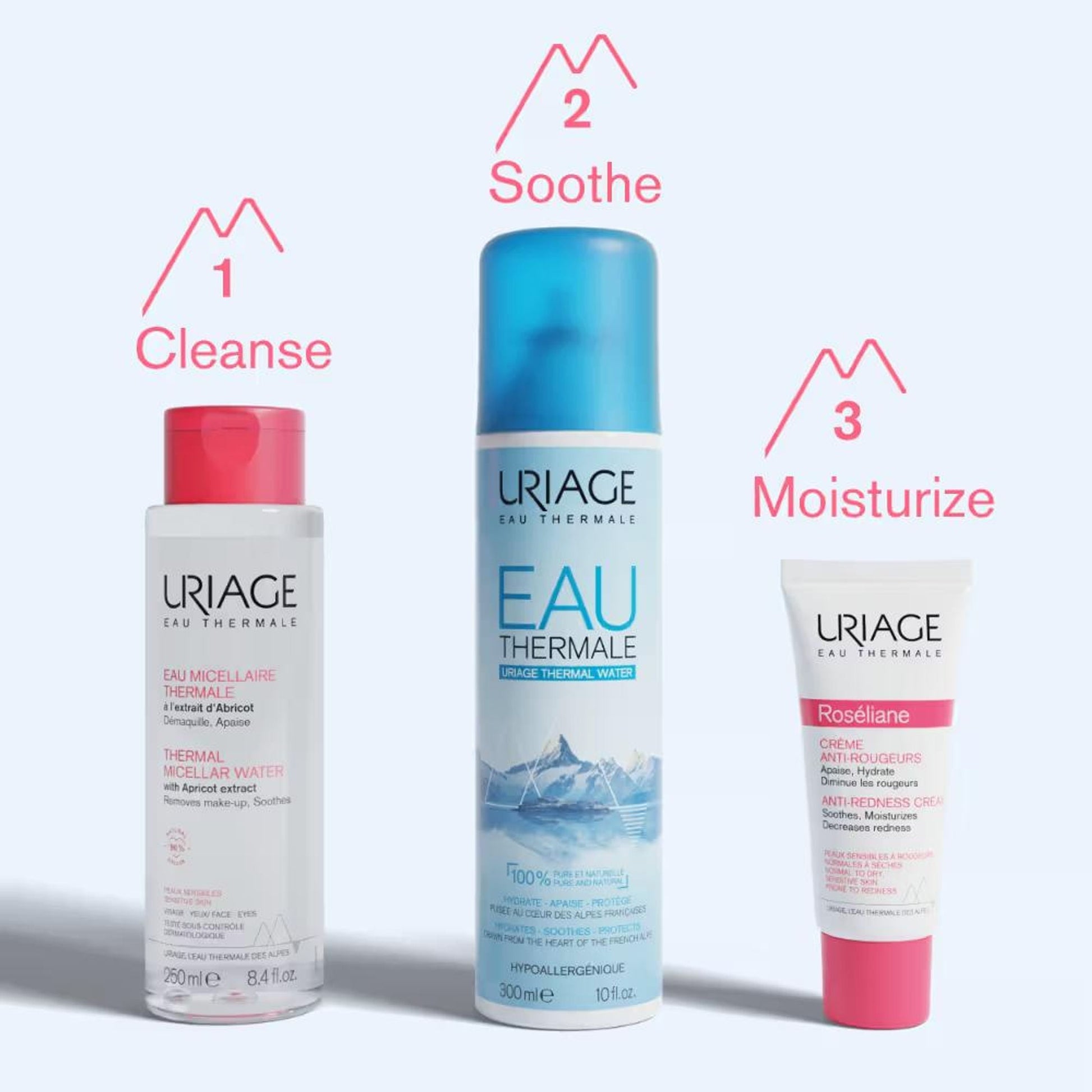 Uriage Thermal Micellar Water for Sensitive Skin Removes Makeup from Face & Eyes Dermat Recommended  Grab2Buy Uriage Grab2Buy