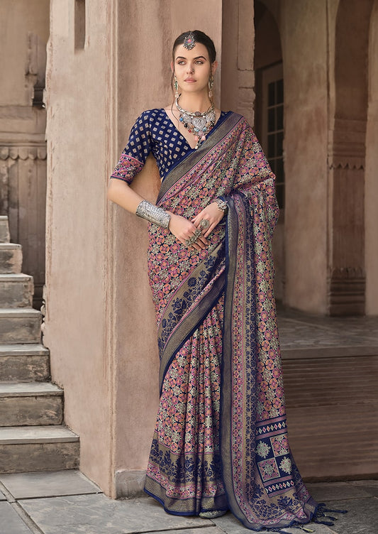 Monjolika Fashion Silk Patola Print Multi Colour Traditional Saree