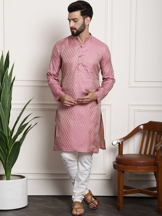 Sojanya Ethnic Motifs Woven Design Straight Kurta With Churidar 