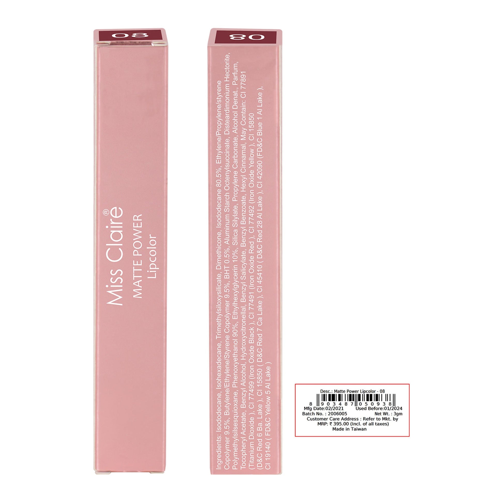 Miss Claire Matte Power Lipcolor - 8
