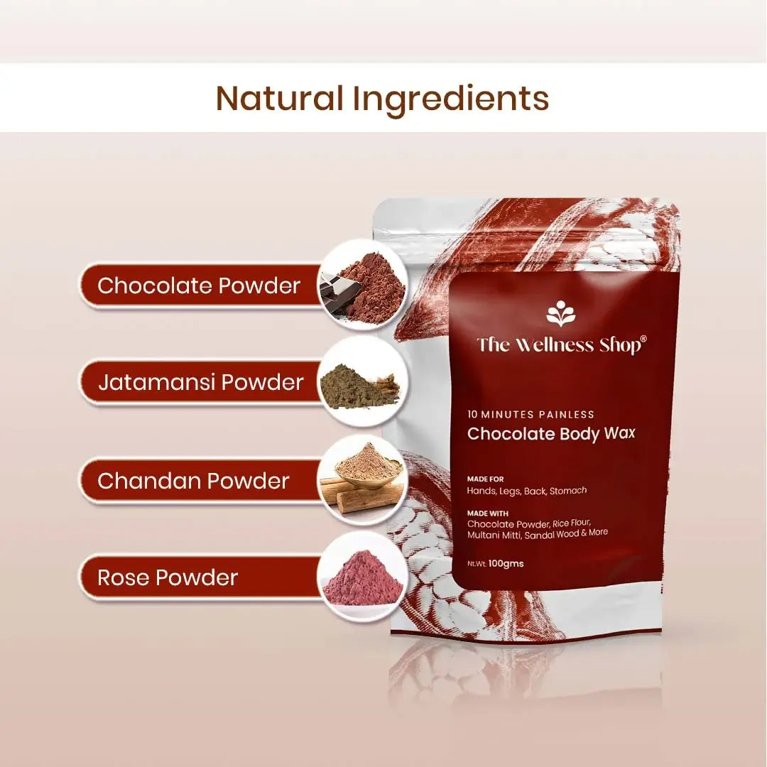 The Wellness Shop Chocolate Hair Removal Powder  Grab2Buy The Wellness Shop Grab2Buy