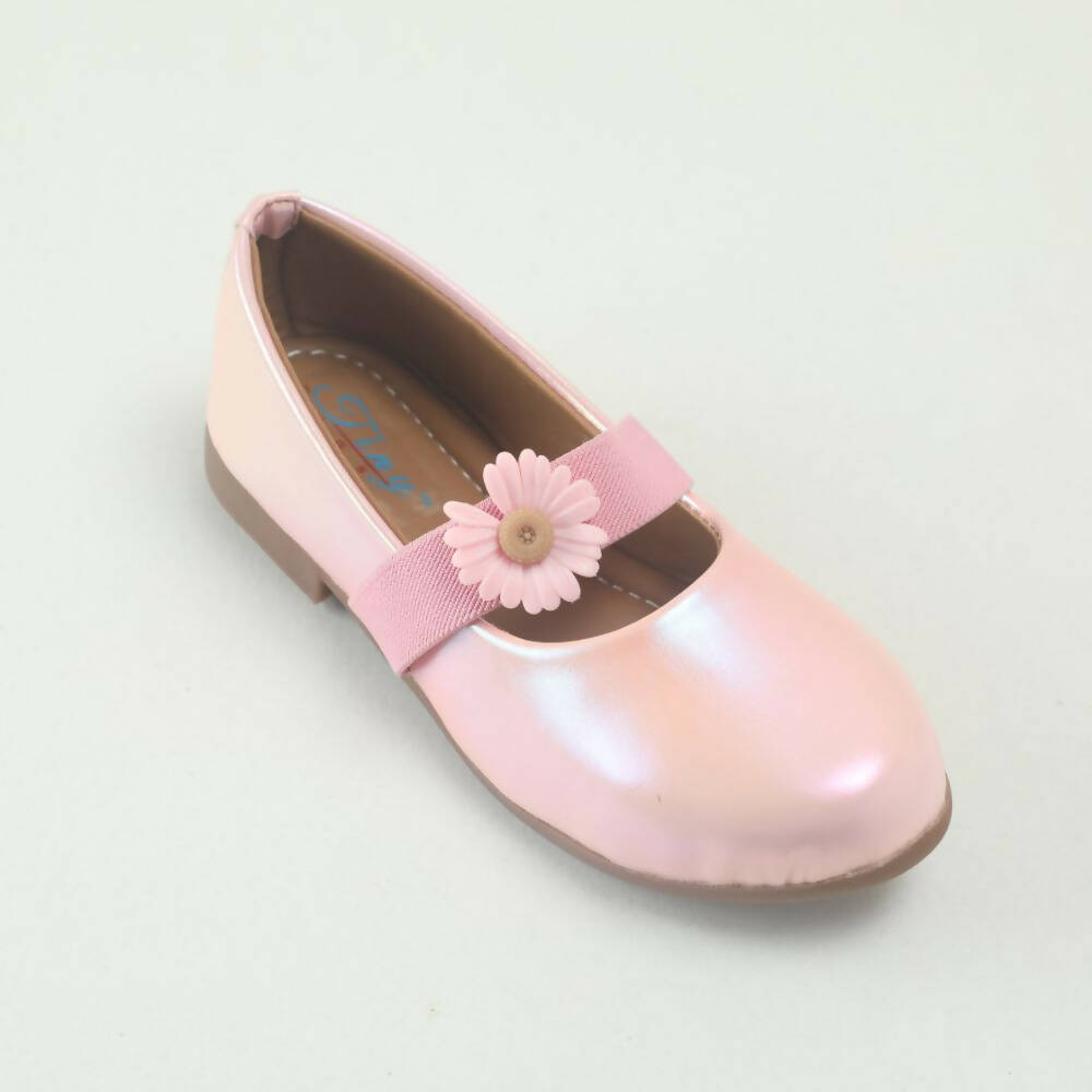 Tiny Bugs Girls Flower Embellished Ballerinas - Pink  Grab2Buy Tiny Bugs Grab2Buy