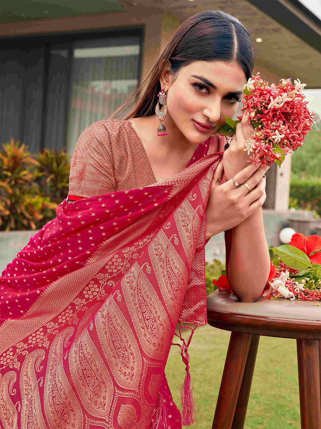 Tikhi Imli Woven Design Zari Art Silk Grab2Buy 