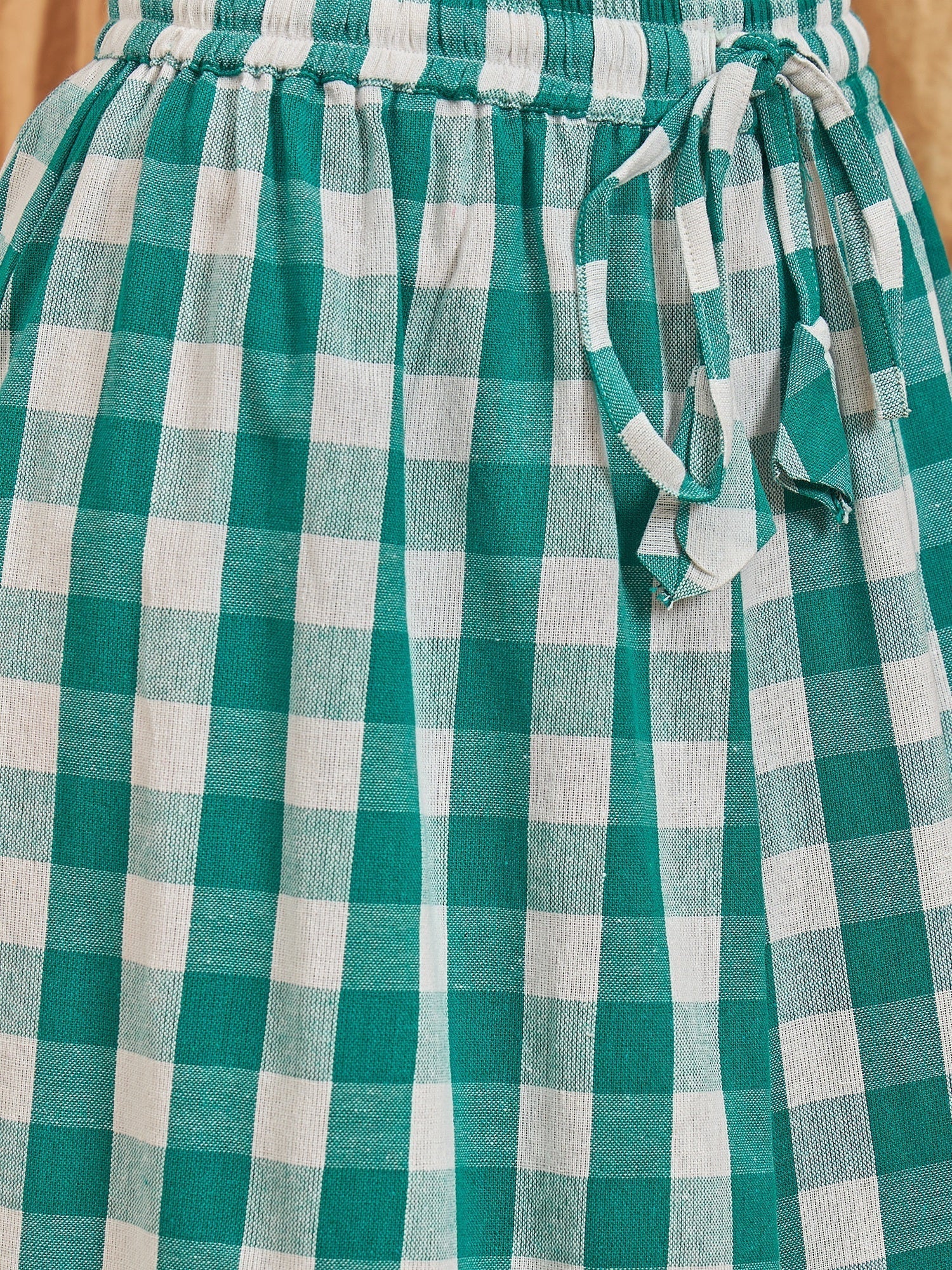 InWeave Light Blue Big Check Skirt 