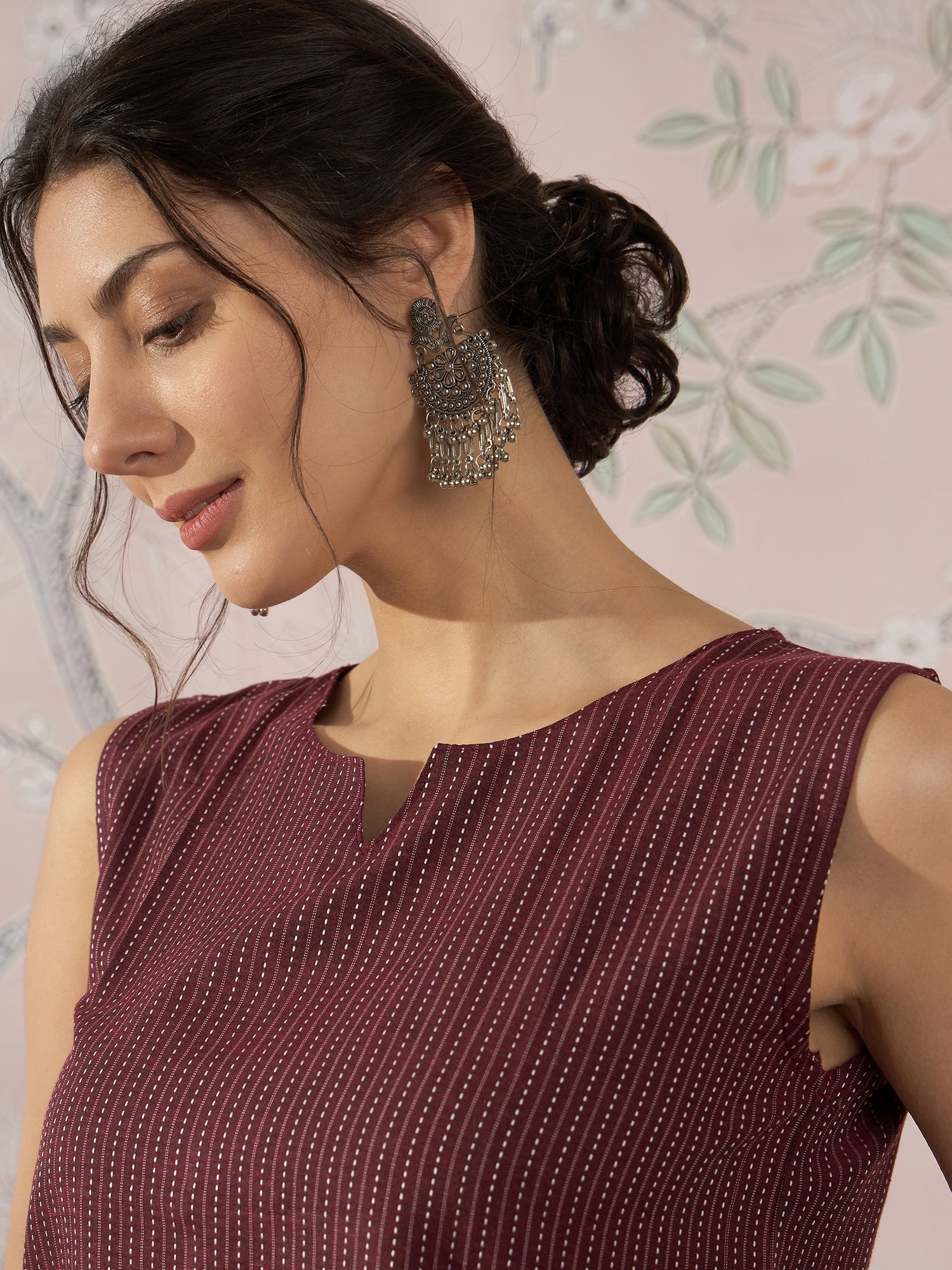 InWeave Wine Kantha W/S Top 