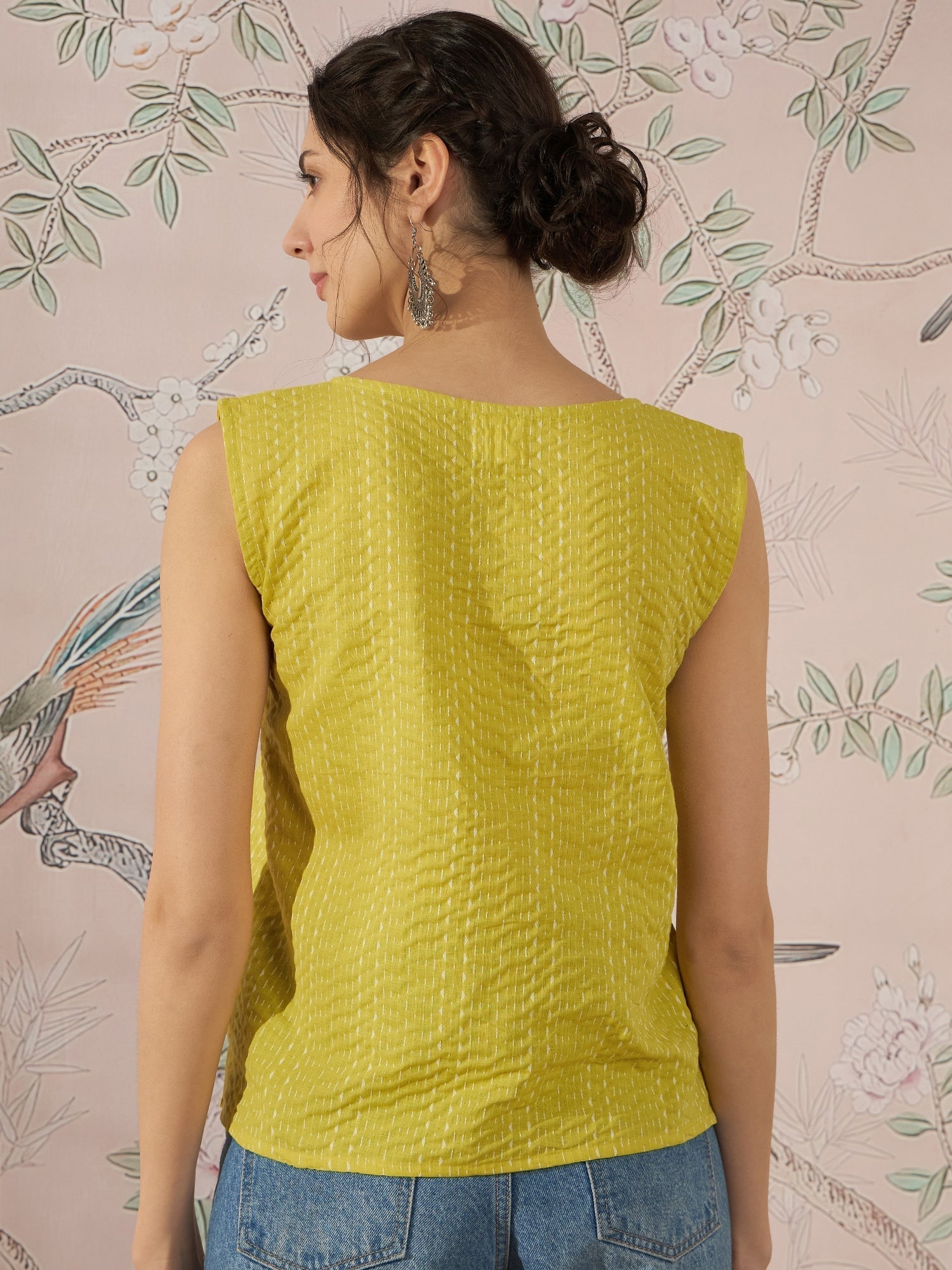 InWeave Light Yellow Kantha W/S Top 