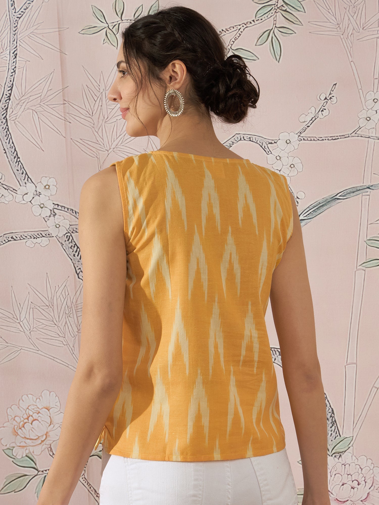 InWeave Yellow Ikkat W/S Top 