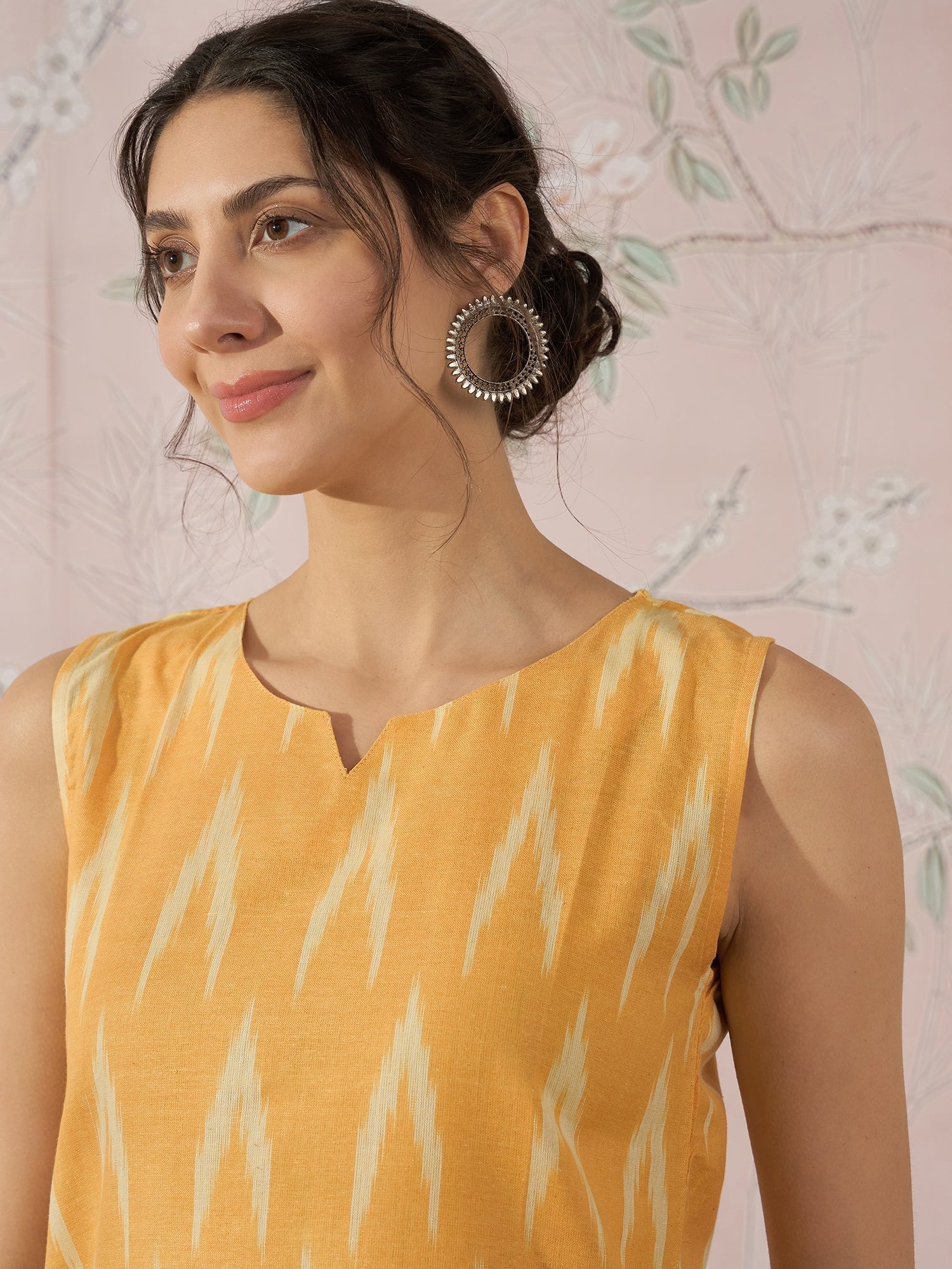 InWeave Yellow Ikkat W/S Top 