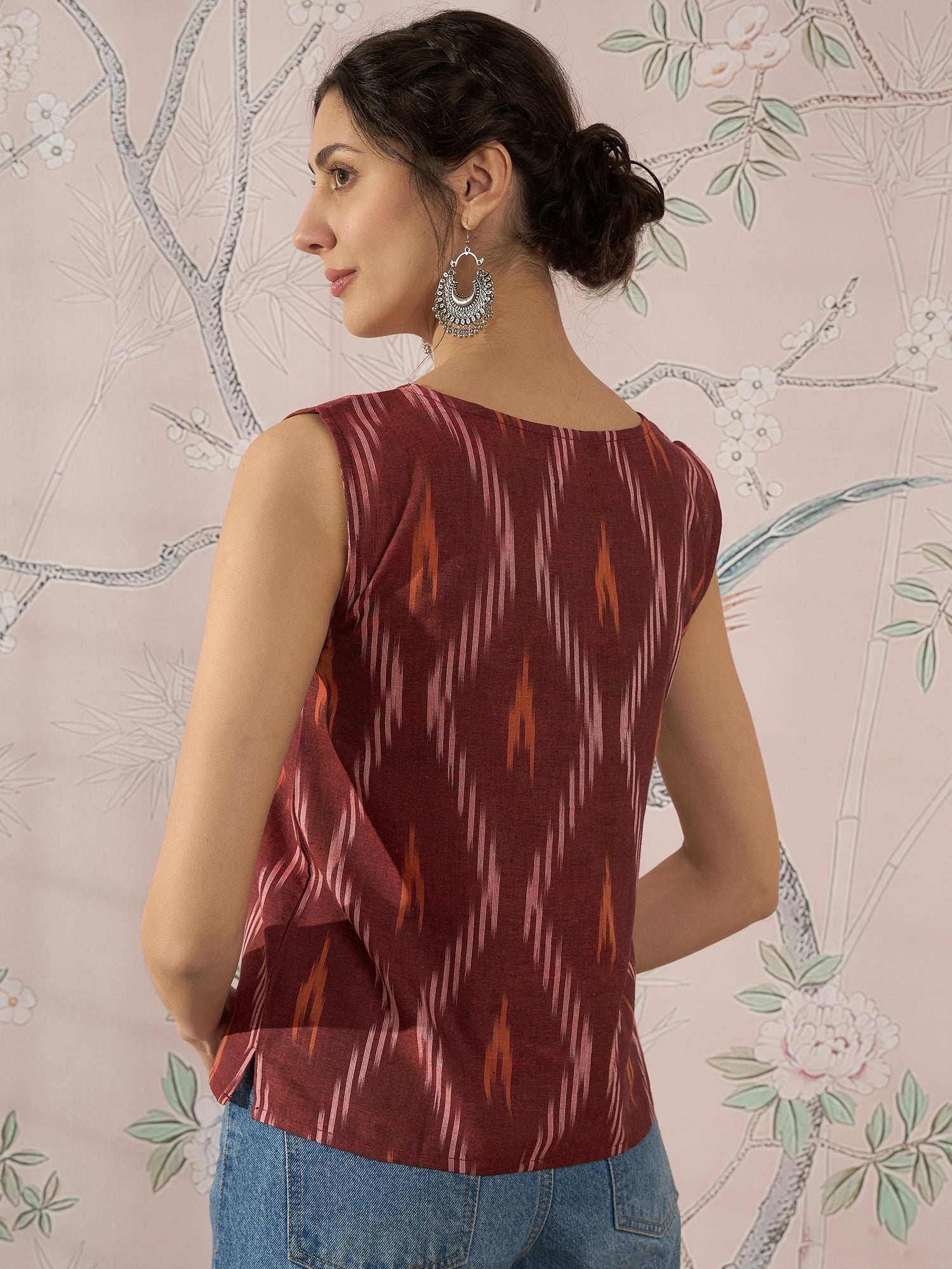 InWeave Rust Ikkat W/S Top 