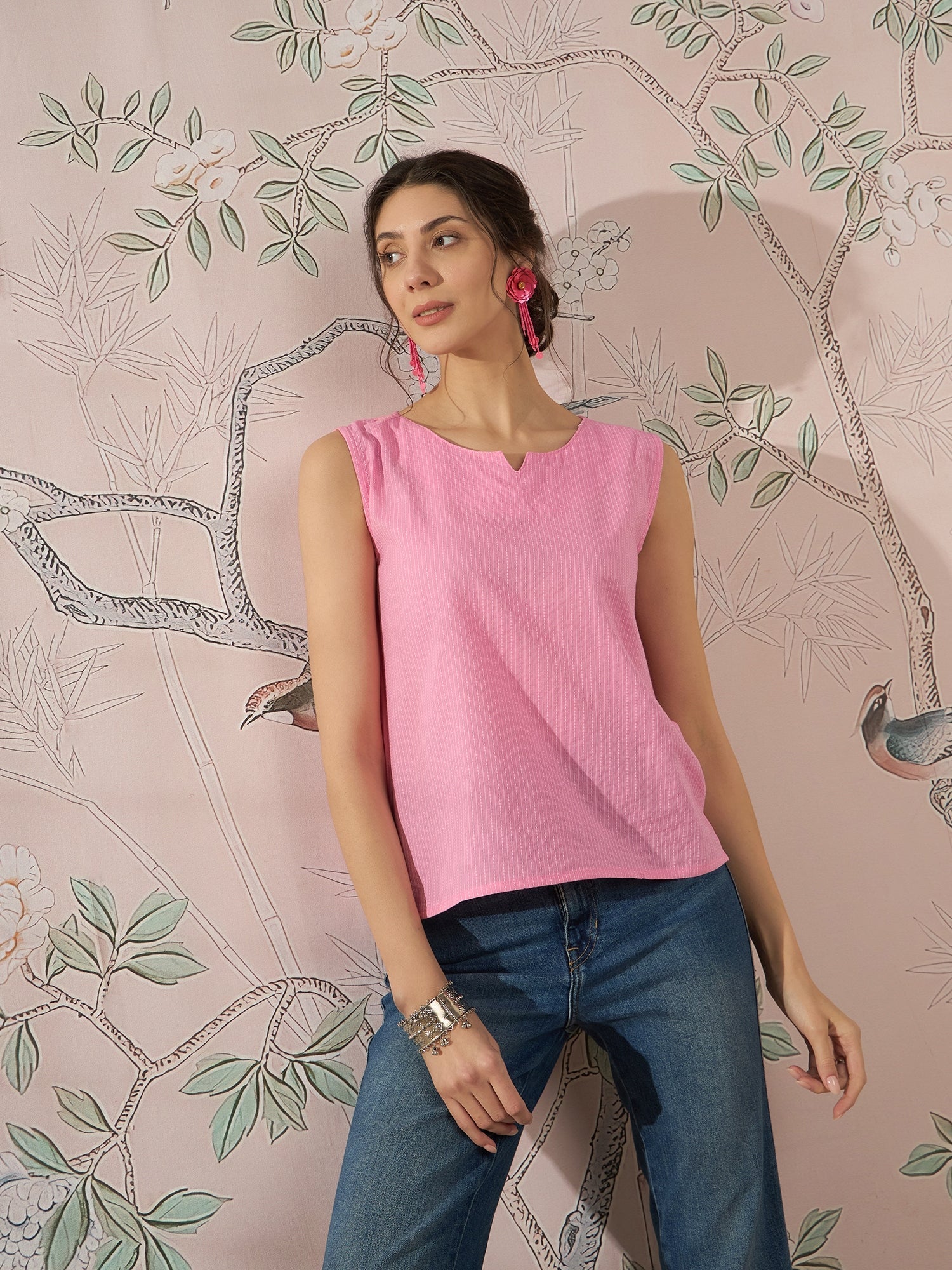 InWeave Baby Pink Kantha W/S Top 