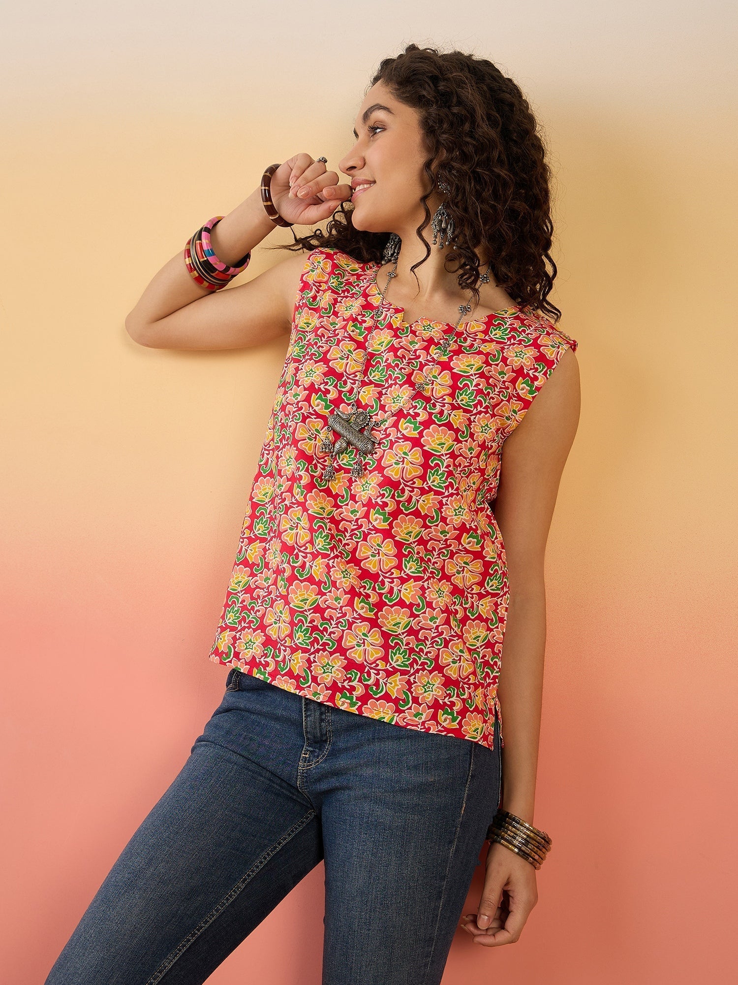 InWeave Red Different W/S Top 