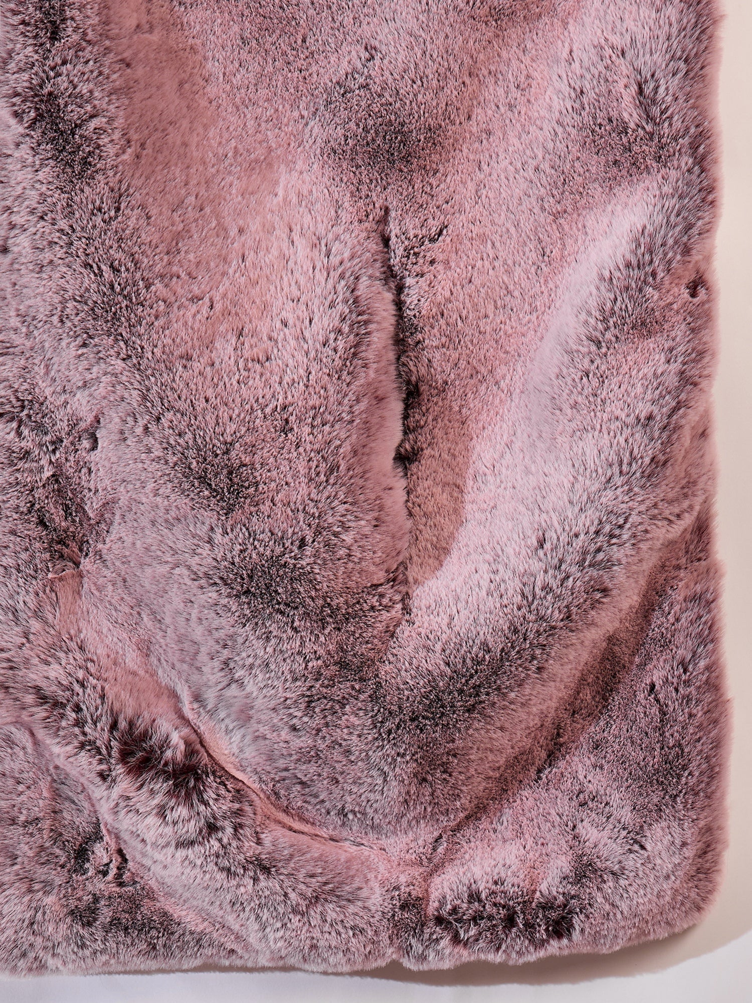 InWeave Maroon Icy Snowy Rabbit Faux Fur Cape 