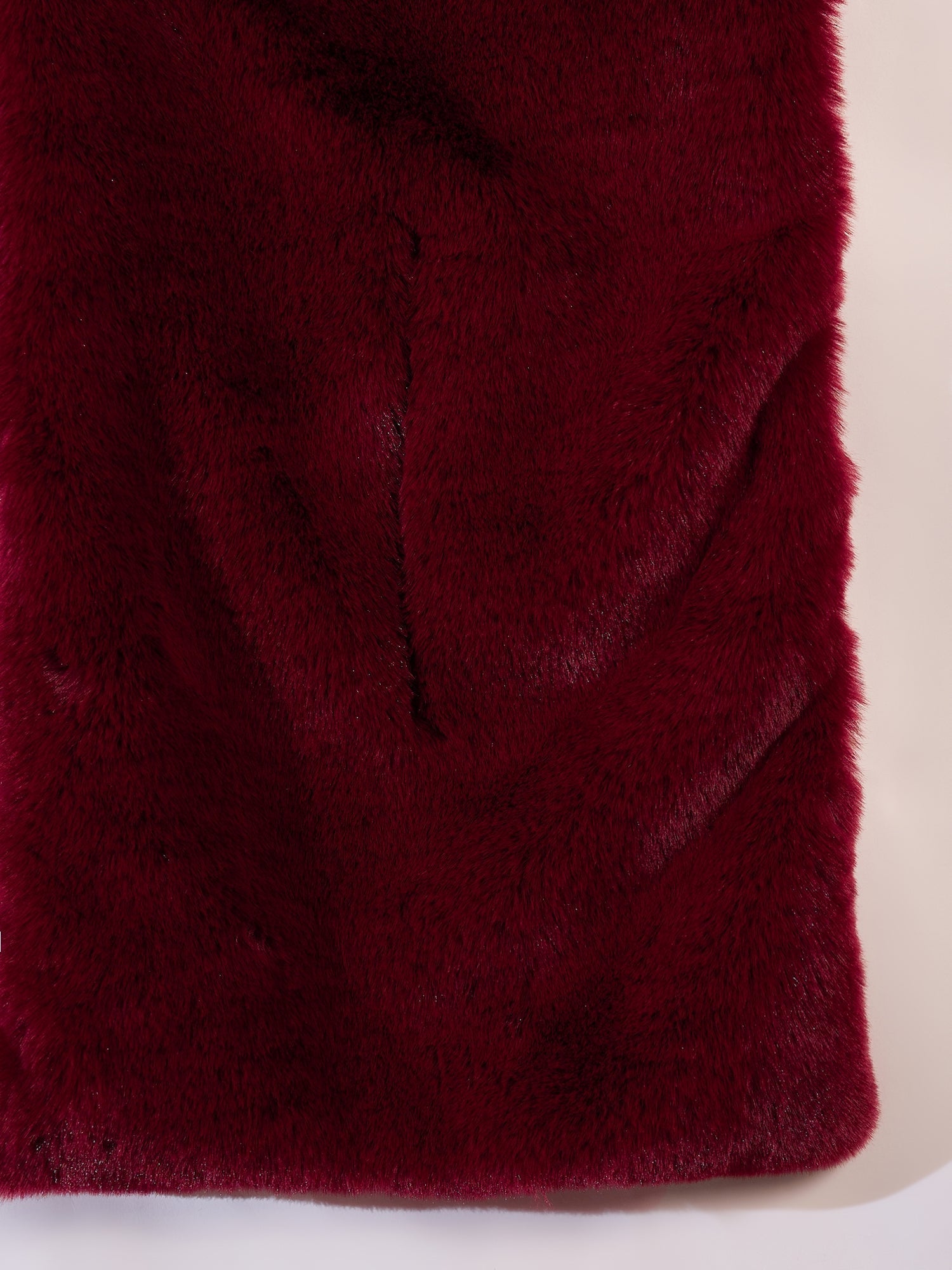 InWeave Burgundy Faux Fur Cape 