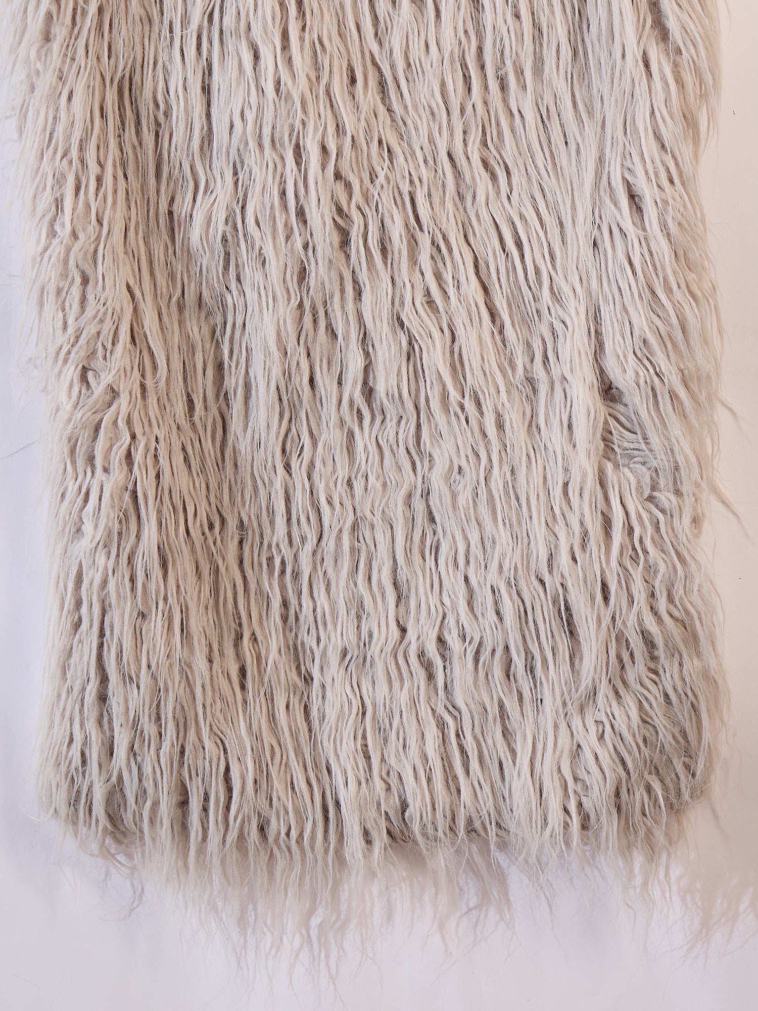 InWeave Light Grey Thread Fur Cape 