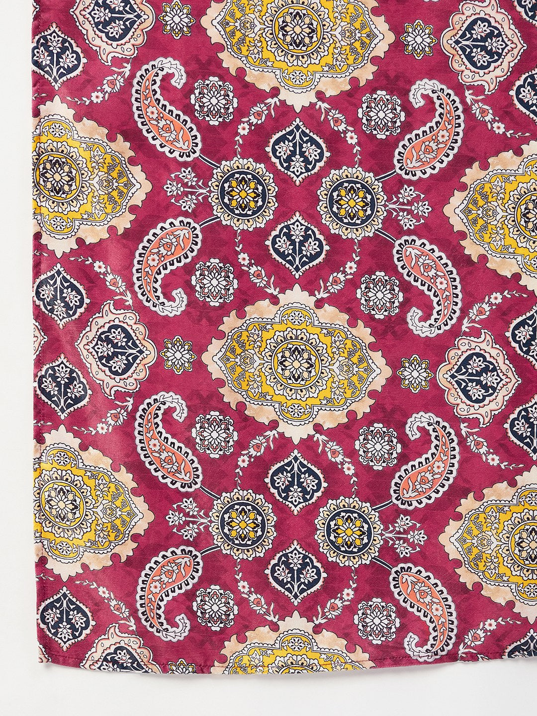 InWeave Red Printed Velvet Shawl 