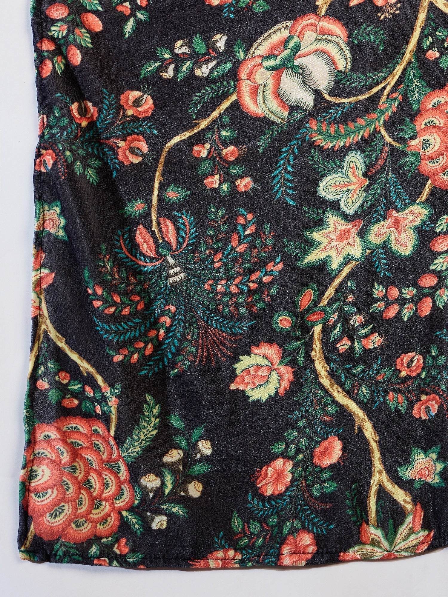 InWeave Black Printed Velvet Shawl 