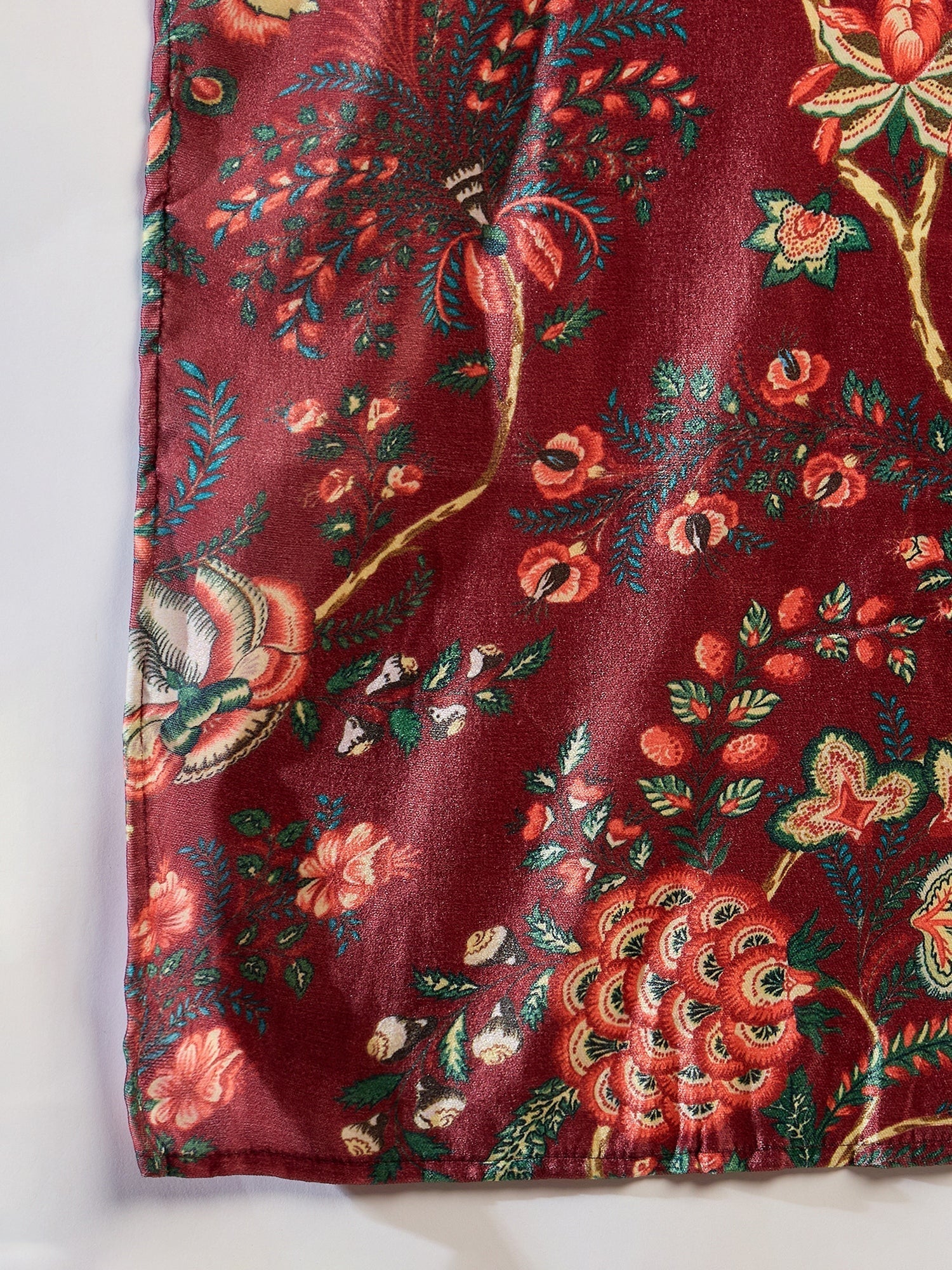 InWeave Maroon Printed Velvet Shawl 