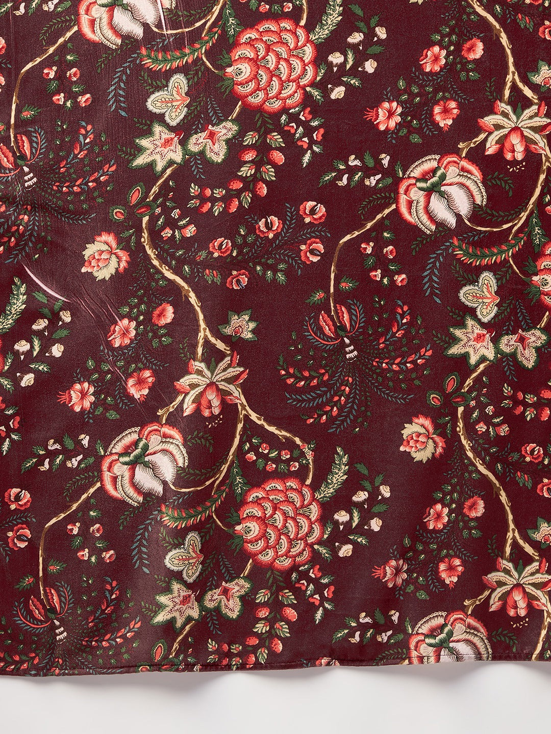 InWeave Maroon Printed Velvet Shawl 