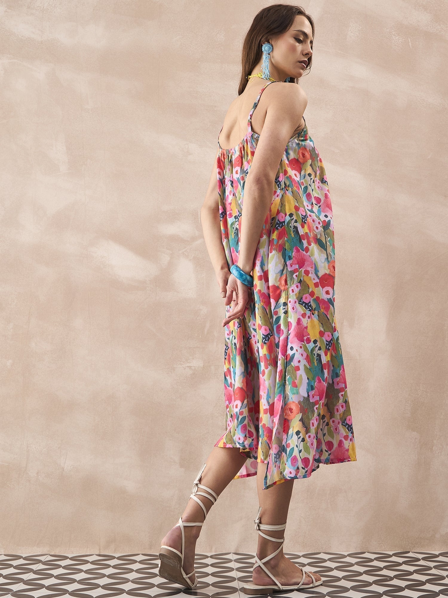 InWeave Multi Flower Strappy Dress 
