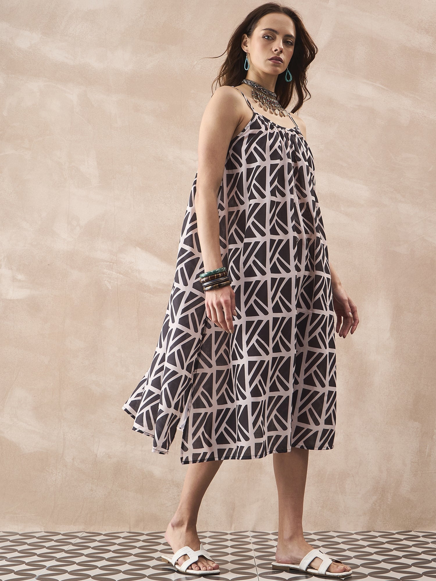 InWeave Black Ivory Strappy Dress 