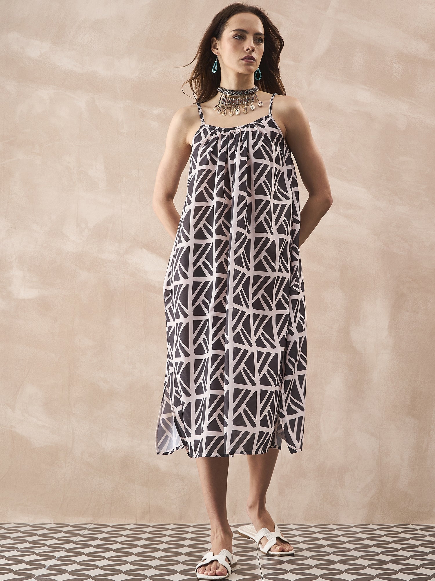 InWeave Black Ivory Strappy Dress 