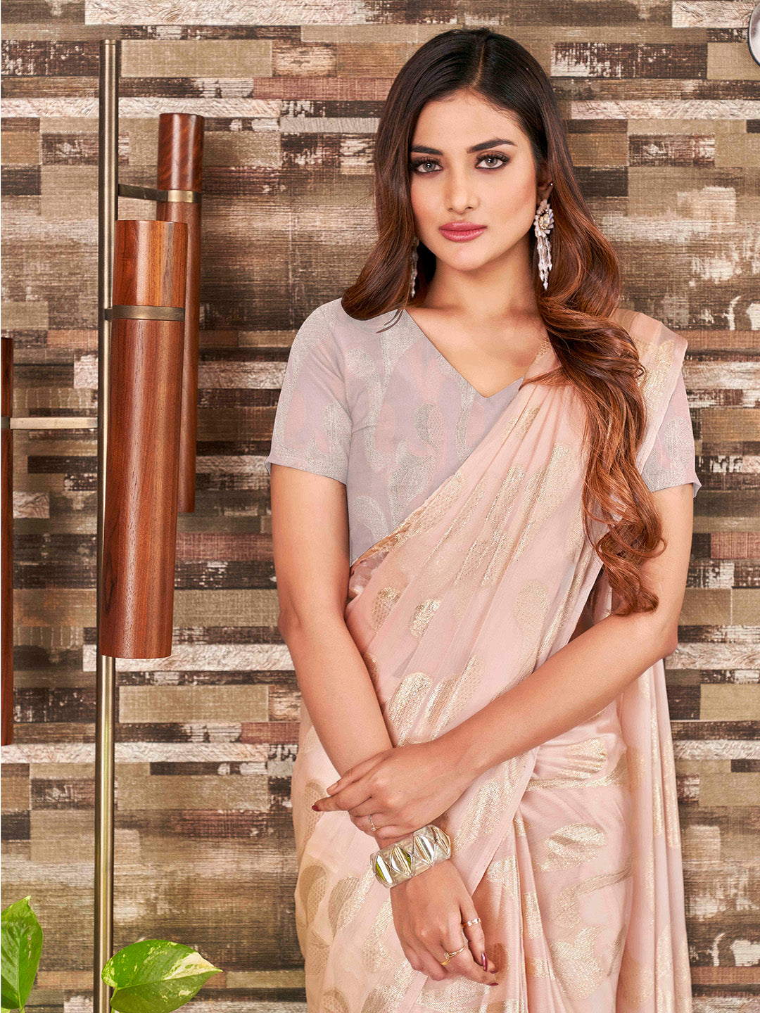 Tikhi Imli Woven Design Satin Jacquard Ready to Wear Grab2Buy 