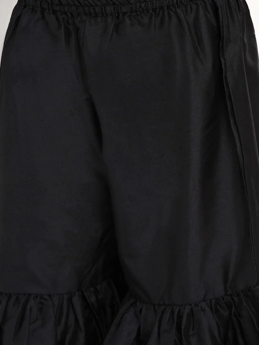 NOZ2TOZ Black Printed Kurta & Sharara Set For Girls 