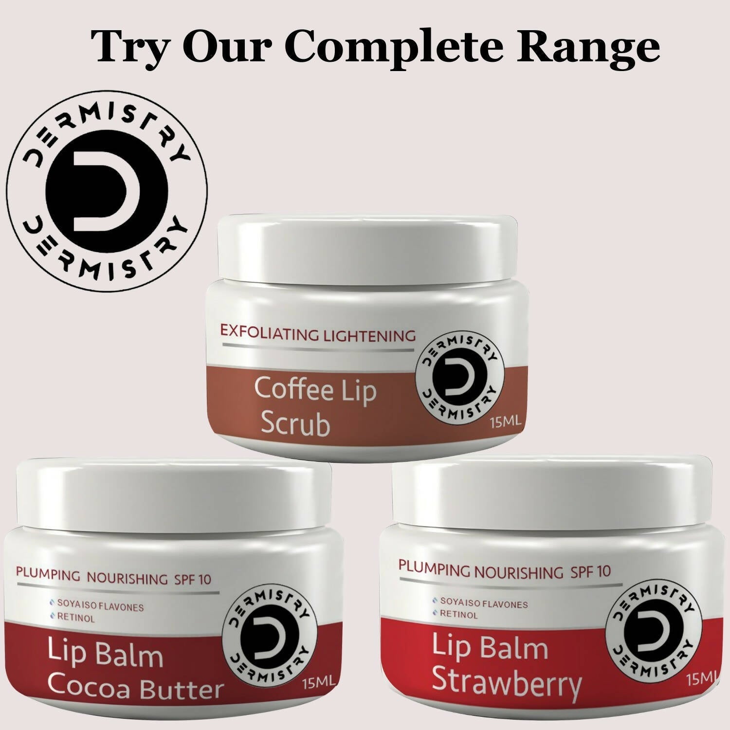 Dermistry Nourishing Lip Balm Strawberry & Coffee Lip Scrub 