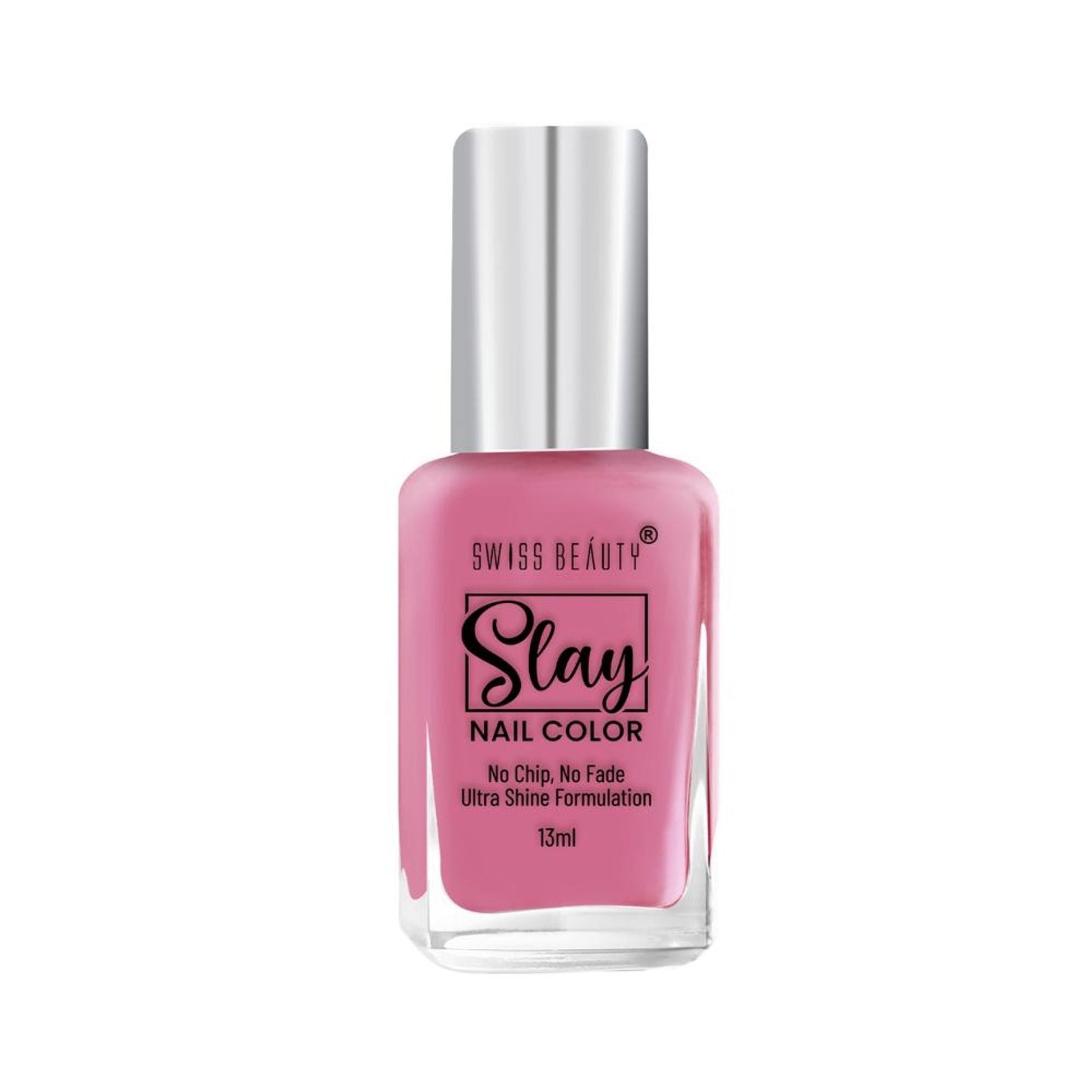 Swiss Beauty Slay Nail Color Ultra Shine Formulation - 13 Perfect Pink