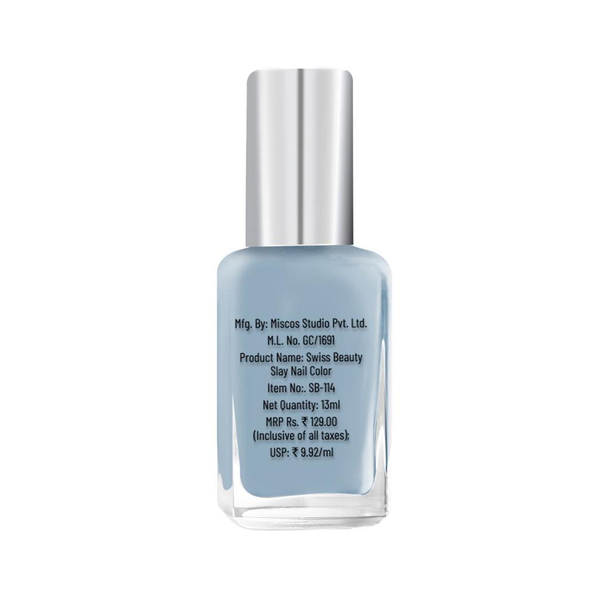 Swiss Beauty Slay Nail Color Ultra Shine Formulation - 17 Sea Bed