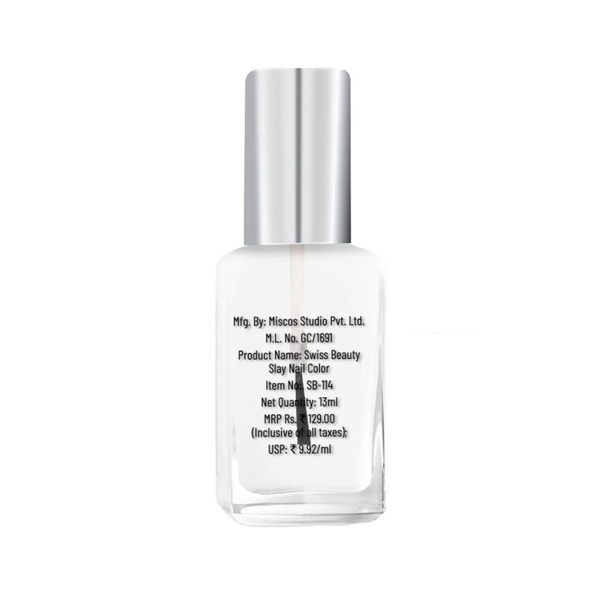 Swiss Beauty Slay Nail Color Ultra Shine Formulation - 24 Top Coat
