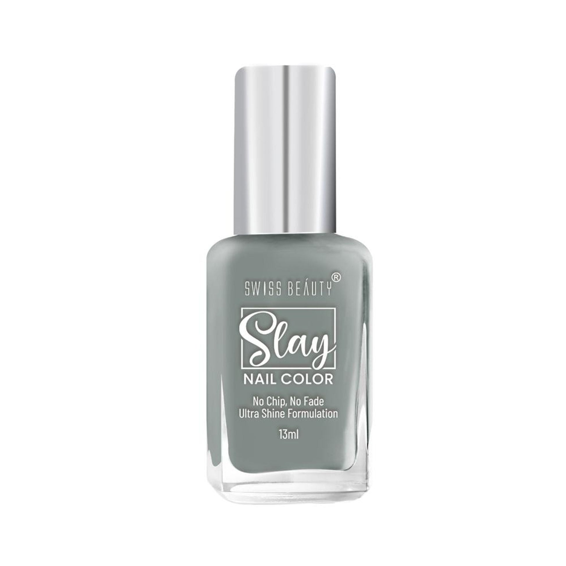 Swiss Beauty Slay Nail Color Ultra Shine Formulation - 26 Grey Stone