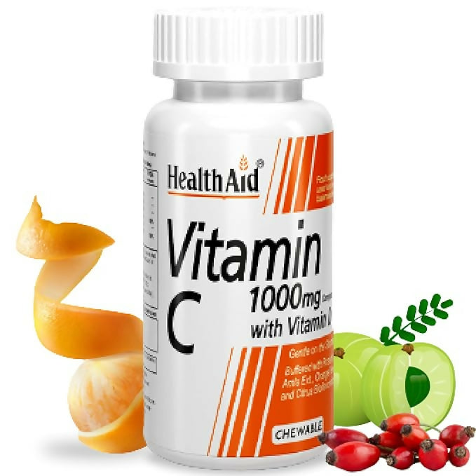 HealthAid Vitamin C 1000 mg Complex with Vitamin D Chewable Tablets 