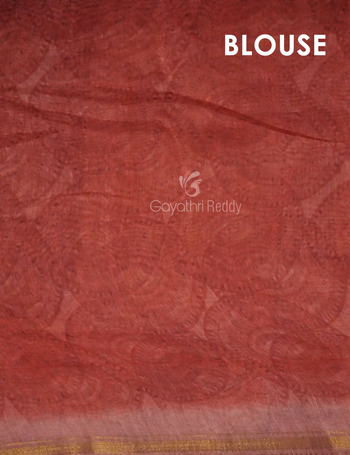 Peachish Orange Colour Abstract Print Semi Chanderi Grab2Buy By Gayathri Reddy Designer Studio 