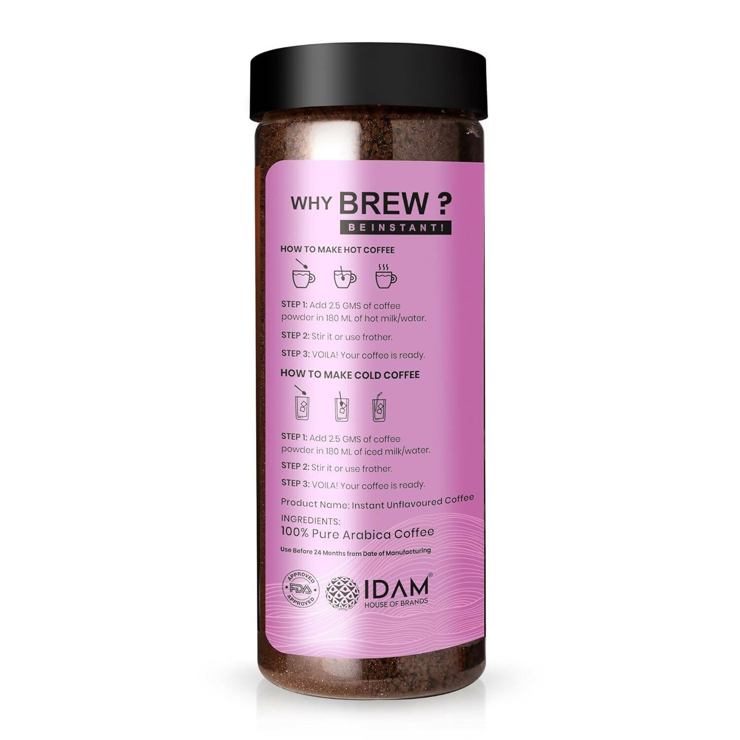 Bevzilla Premium French Vanilla Coffee Powder 100% Arabica 