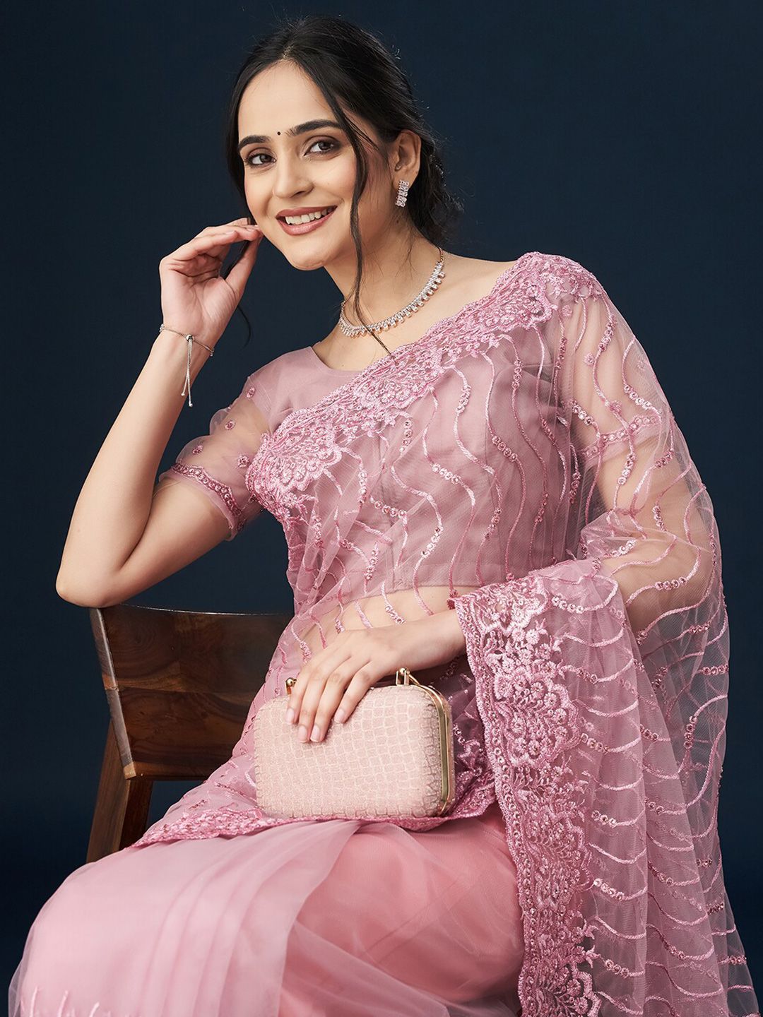 kasee Geometric Embroidered Sarees