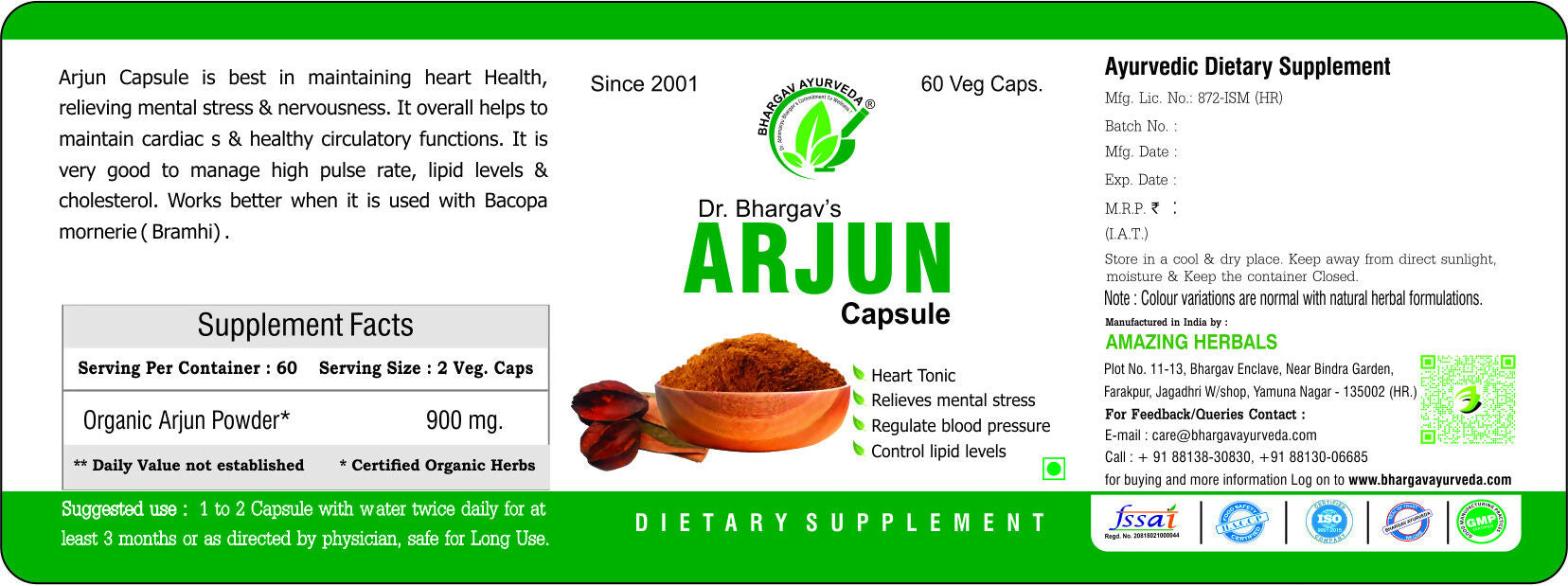 Dr.Bhargav’s Arjun Capsules 
