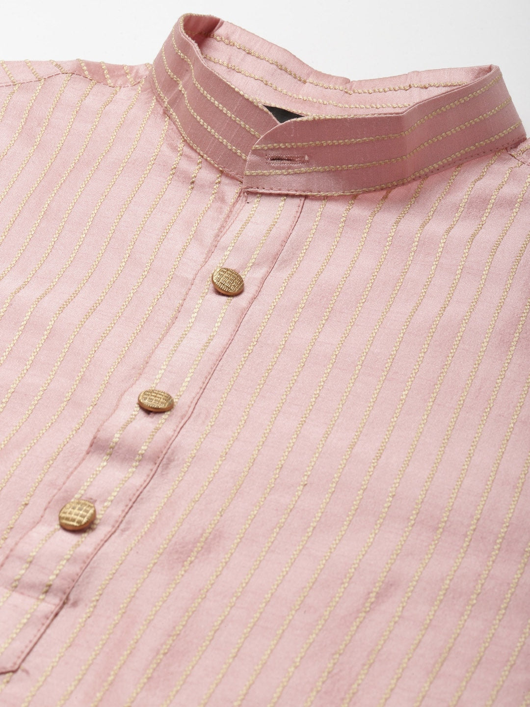 Sojanya Men Pink Solid Kurta & Churidar Comes With a Nehru Jacket 