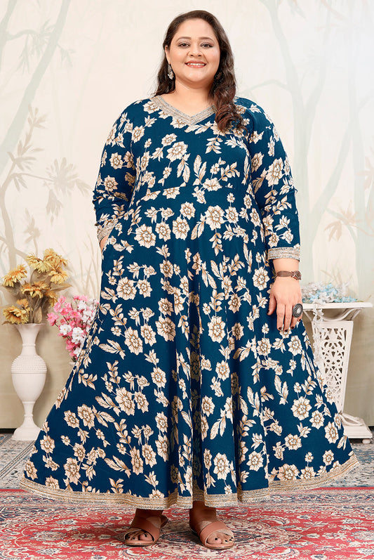 Monjolika Fashion Morpeach Ceremonial Rayon Designer Kurti
