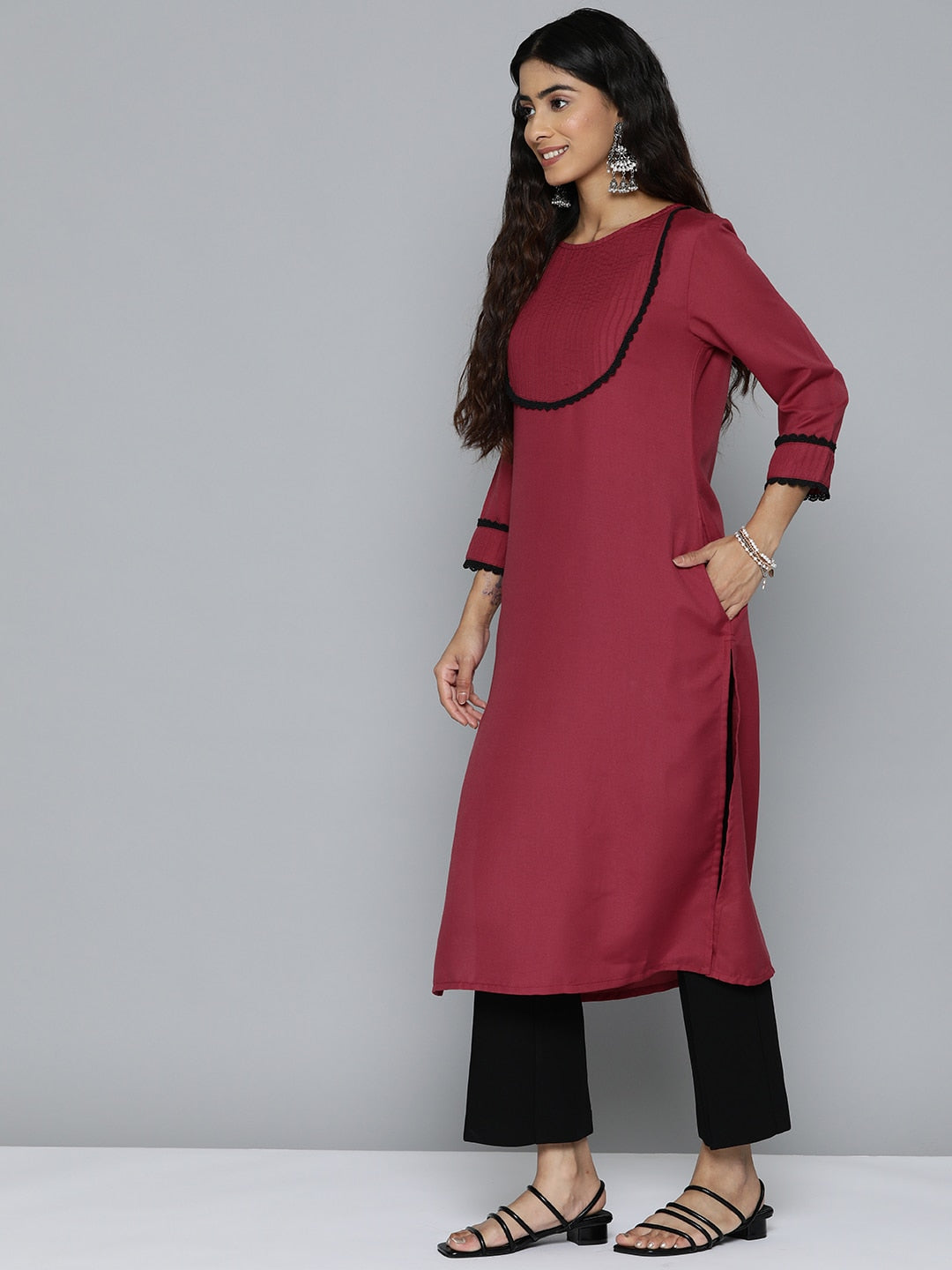 HERE&NOW Women Yoke Design Kurta