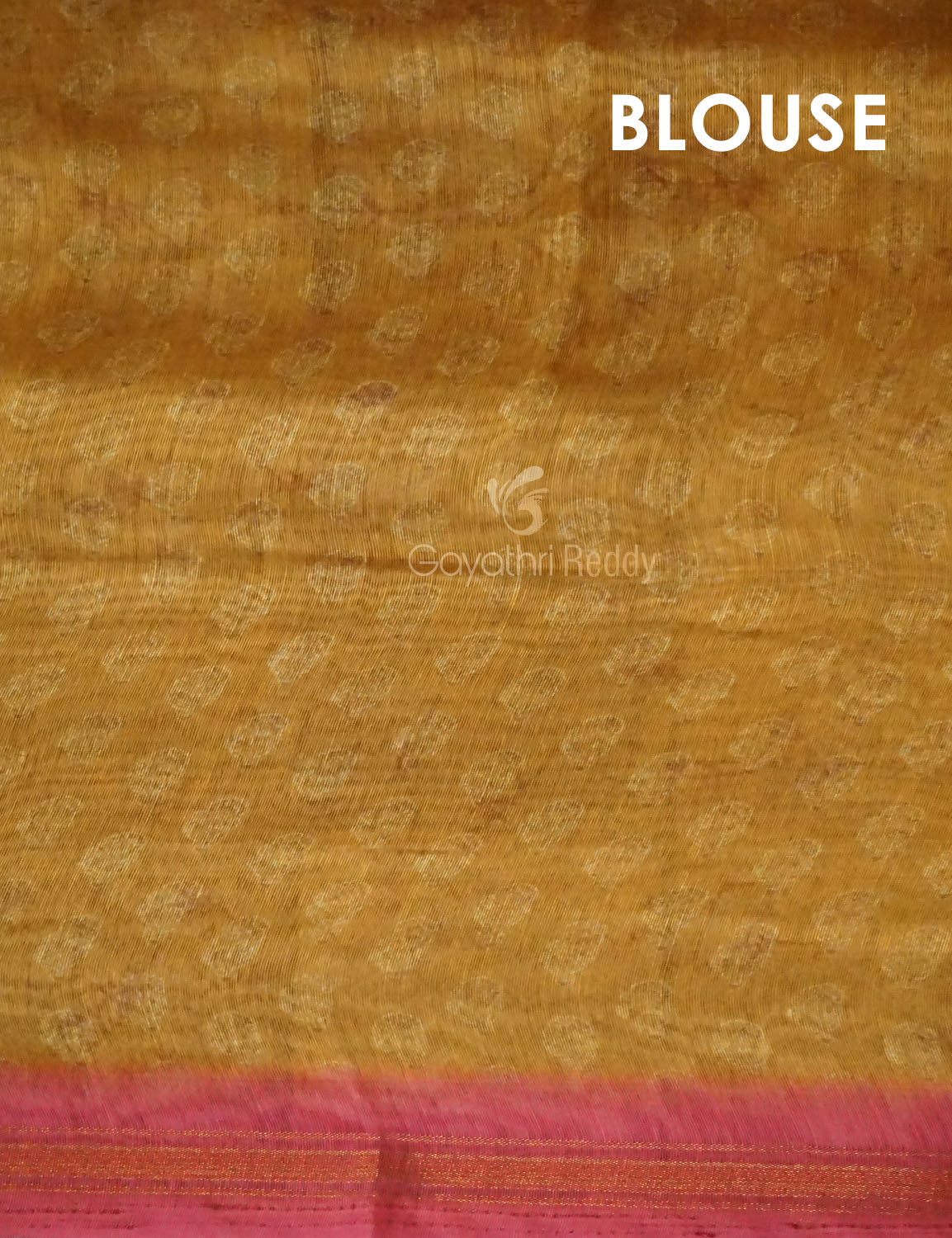 Dry Mehendi Colored Block Print Semi Chanderi Grab2Buy By Gayathri Reddy Designer Studio 
