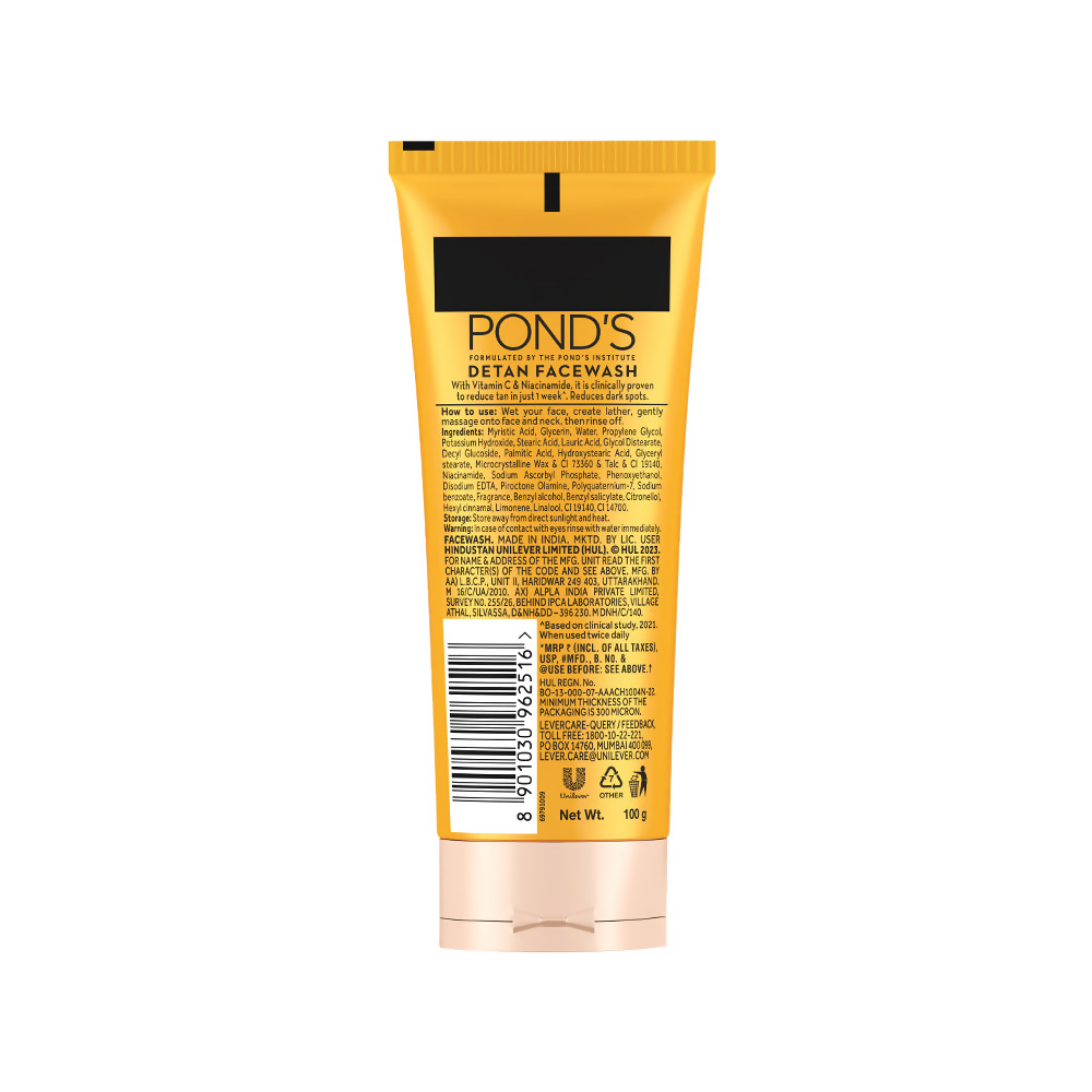 Ponds Detan Facewash with Vitamin C & Niacinamide 