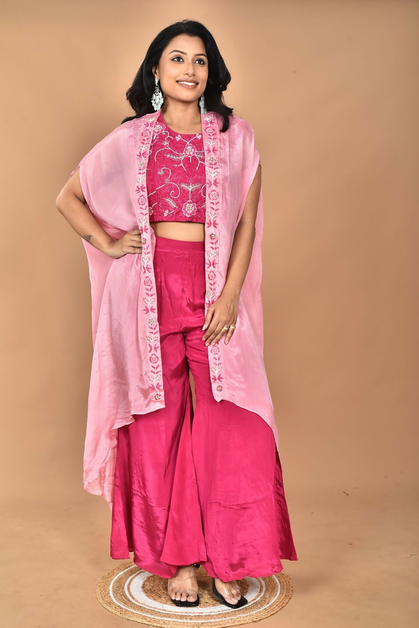 Morchari Women Hand Embroidery Crop Top-Rani 