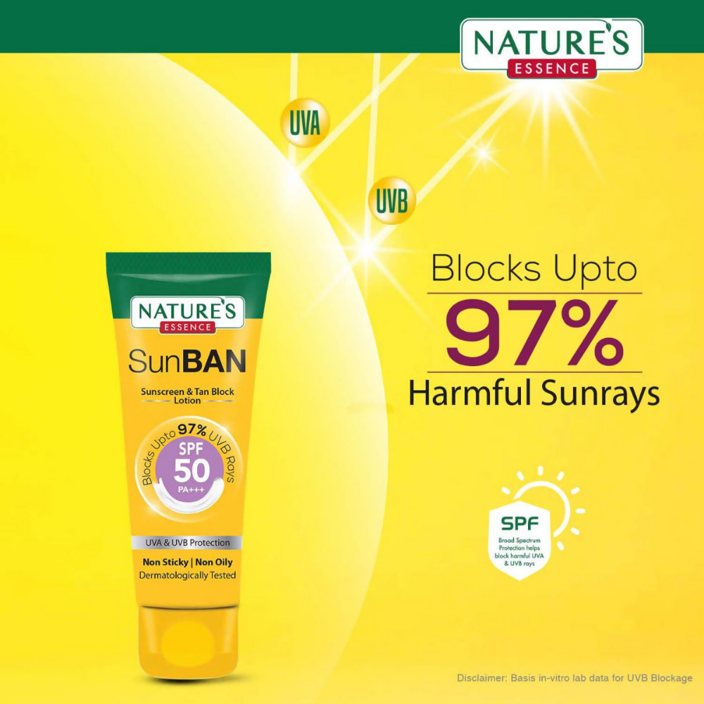Nature's Essence Sunban Sunscreen & Tan Block Lotion SPF 50 