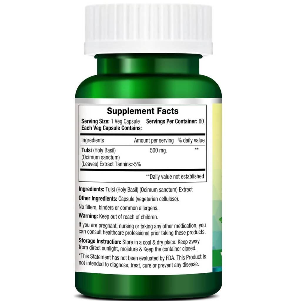 Morpheme Remedies Tulsi Holy Basil Capsules 
